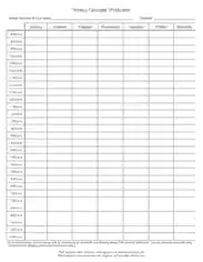 Printable Weekly Calendar Worksheet Template