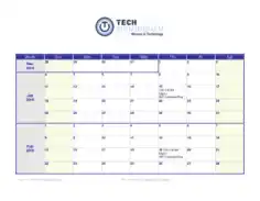 Sample Weekly Monthbase Calendar Template
