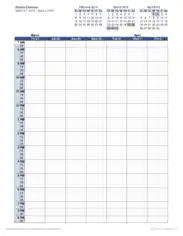 Free Download PDF Books, Weekly Time base Calendar Template