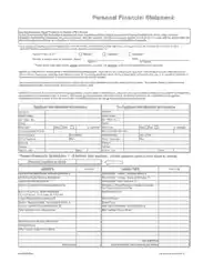Lender Personal Financial Statement Template