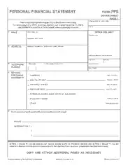 Personal Financial Statement Blank Form Template
