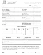 Personal Financial Statement Financial Form Template