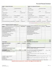 Personal Financial Statement Schedule Template