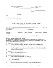 Family Law Financial Affidavit Form Template