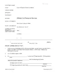 Free Download PDF Books, Personal Service Affidavit Form Template