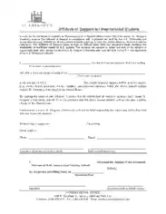 Affidavit of Support for International Student Template