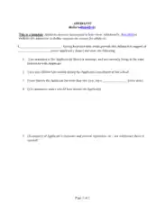 Free Download PDF Books, Sample Affidavit Form Template