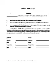 Free Download PDF Books, SWORN Affidavit of Statement Template