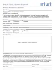 Blank Employee Direct Deposit Authorization Payroll Form Template