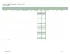 Employee Payroll Information Excel Sample Template