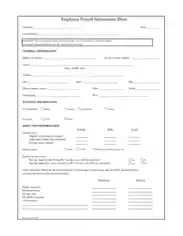 Employee Payroll Information Sheet Template