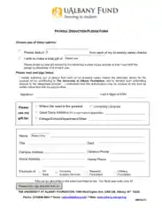 Payroll Deduction Form Example Template