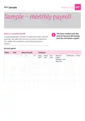 Sample Monthly Payroll Template