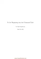 Free Download PDF Books, In The Beginning Was The Command Line