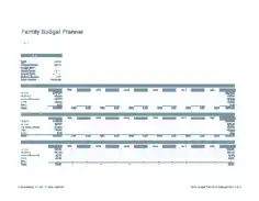 Family Budget Balance Sheet Template