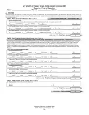 Family Childcare Budget Worksheet Sample Template
