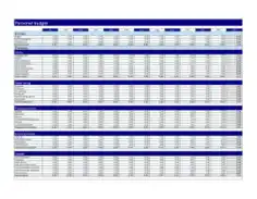 Personal Incom and Expenses Budget Template