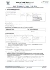 Business Research Project Proposal Template