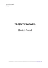 Generic Project Proposal Sample Template