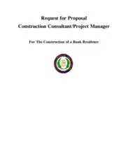 Request for Proposal for Construction Consultant and Project Manager Template