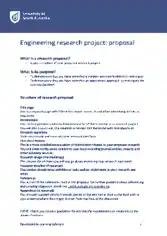 Sample Engineering Research Project Proposal Template