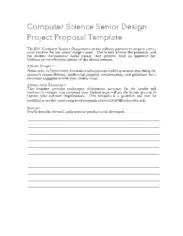 Computer Science Project Proposal Template
