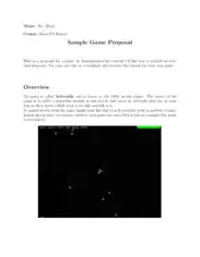 Example Game Software Project Proposal Template
