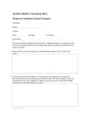 Blank Academic Project Proposal Template