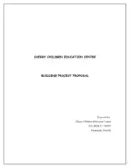 Free Download PDF Books, Building Project Proposal Template