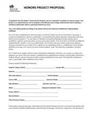 Free Download PDF Books, Honors Project Proposal Template