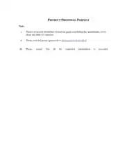 Project Proposal Format Template