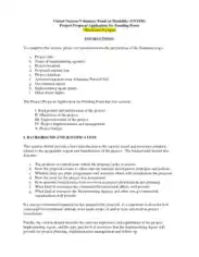 Application for Funding Project Proposal Template