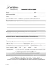 Community Project Proposal Form Template