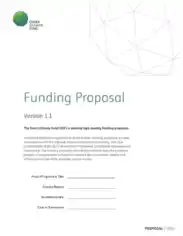Green Funding Project Proposal Sample Template