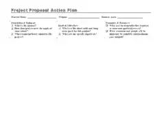 Project Proposal Action Plan Template