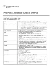 Free Download PDF Books, Proposal Project Outline Sample Template