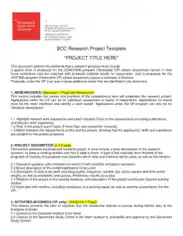 Sample Research Project Proposal Template