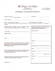Senior Project Sample Proposal Template