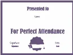 Attendance Award Certificate Template