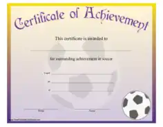 Generic Sports Award Certificate Template