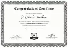 Congratulations Certificate For General Format Template