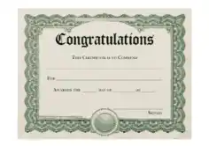 Congratulations Certificate Sample Template