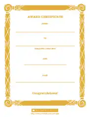 Sample Congratulation Certificate Template