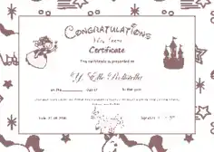 Tooth Fairy Congratulations Certificate Template