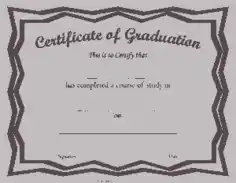 Sample Formal Graduation of Certificate Template
