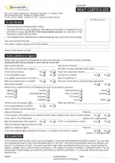 Tenant Rent Certificate Form Template