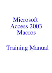 Microsoft Access 2003 Macros Training Book, MS Access Tutorial