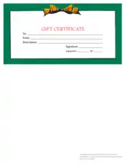 Custom Gift Certificate Template