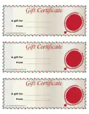Free Download PDF Books, Free Gift Certificate Template