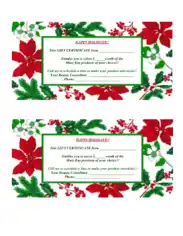 Free Download PDF Books, Holiday Gift Certificate Printable Template